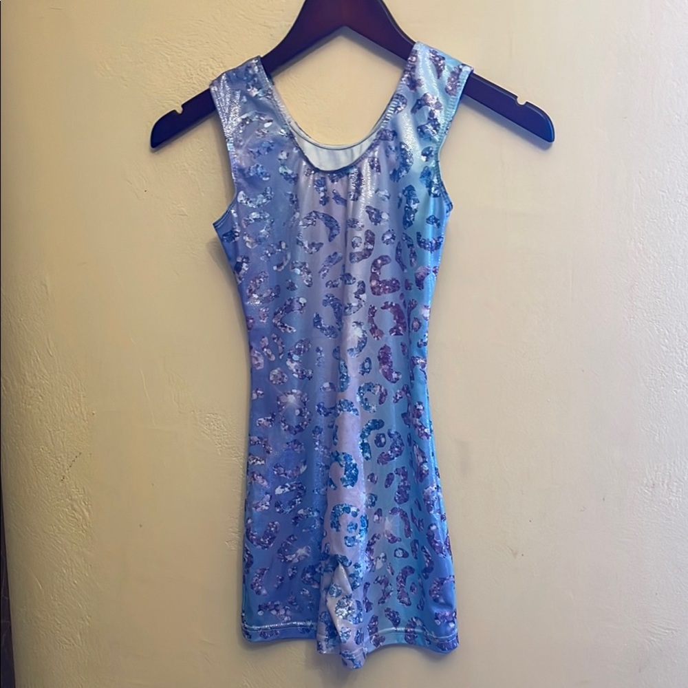 Blue Leopard Print Leotard worn once size150 china
